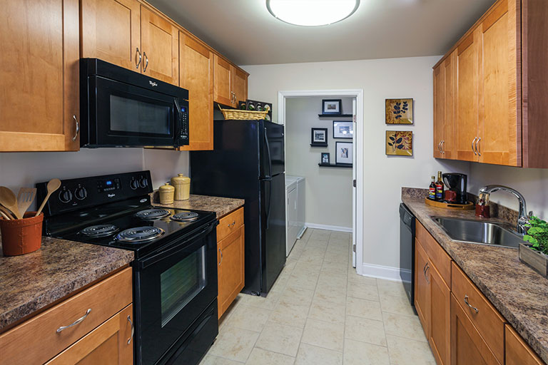 Kitchen in a Royersford apartment at Walnut Crossing